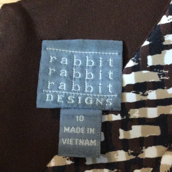 10 Rabbit Rabbit Rabbit Designs black print faux wrap dress - Picture 15 of 16